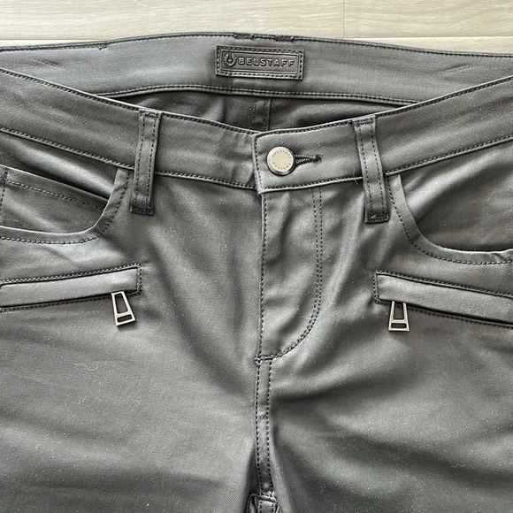 Belstaff Black Moto Style Waxed Cotton Jeans - Picture 4 of 12